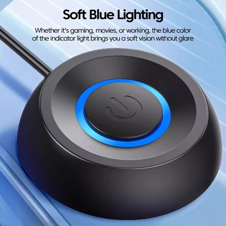 COOLCIRC LED Light Computer Desktop Round Power Switch with Extension Cable and LED Light Indicator - Convenient Power Button for Easy PC Access and Aesthetic Enhancement - Durable Construction for Long-Lasting Use - Ideal for DIY PC Builders and Enthusiasts