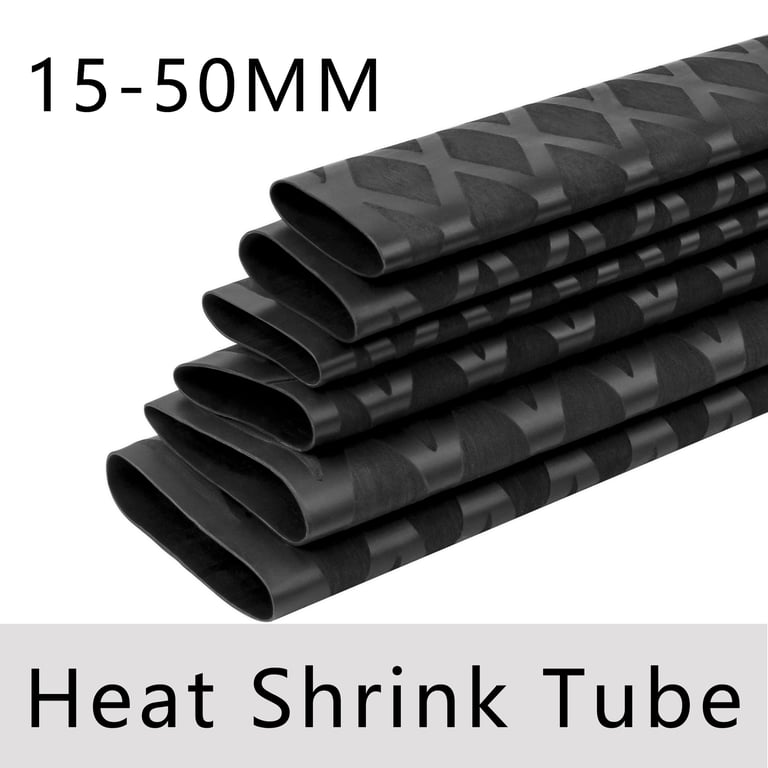 Durable Non-Slip Black Heat Shrink Tube 1M 2:1 Ratio for Fishing Rods and Bike Handles - Premium Quality Material, Easy Installation, Versatile Use - Outdoor-Ready, Professional Look, Enhanced Grip and Control, Conceals Imperfections - Ideal for Repair and Customization