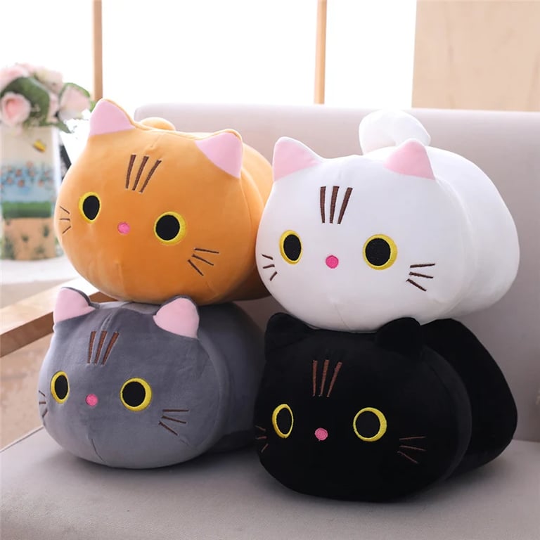 20cm Cat Plush Pillow - Soft and Cuddly Cartoon Animal Doll Toy for Sofa, Bed, Decor - High-Quality Material, Fluffy Texture, Adorable Design - Multi-Functional and Versatile Gift Idea for Cat Lovers of All Ages - Durable Stitching, Long-Lasting Comfort and Joy