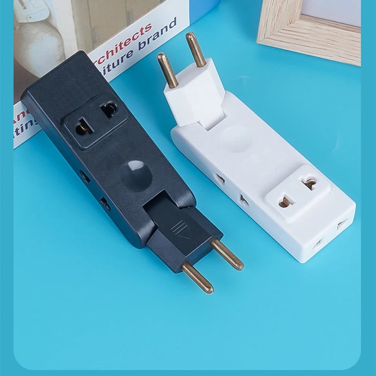EU Plug Adapter 4 in 1 Wall Outlet Extension with 180 Degree Rotating Plug, Surge Protection, Lightweight & Compact Design - Travel-Friendly Portable Power Converter for Multiple Devices Charging, CE Certified & Safe for European Outlets - Easy to Use & Versatile Solution for Limited Space
