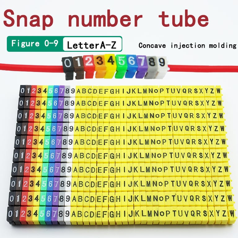 150-Piece Colorful C-Type Cable Markers Set for Easy Organization and Identification of Wires (2-3mm), Numbered for Quick Identification, High Visibility Design for Home, Office, and Industrial Applications, Durable Material for Longevity and Versatile Cable Management Solution