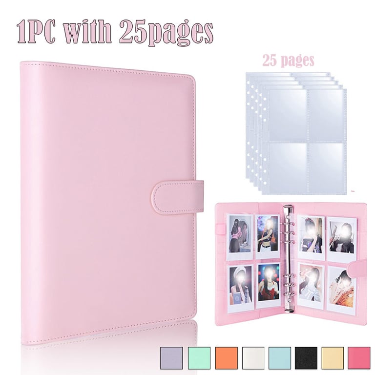 Premium A5 Kpop Photocard Binder with PU Leather Cover - Organize 200 Cards, 25 Pages, 4-Pocket Design - Compact & Stylish Album for Kpop Enthusiasts - Protects Collection from Dust & Damage - Great Gift for Fans, Perfect for Events & Meetups