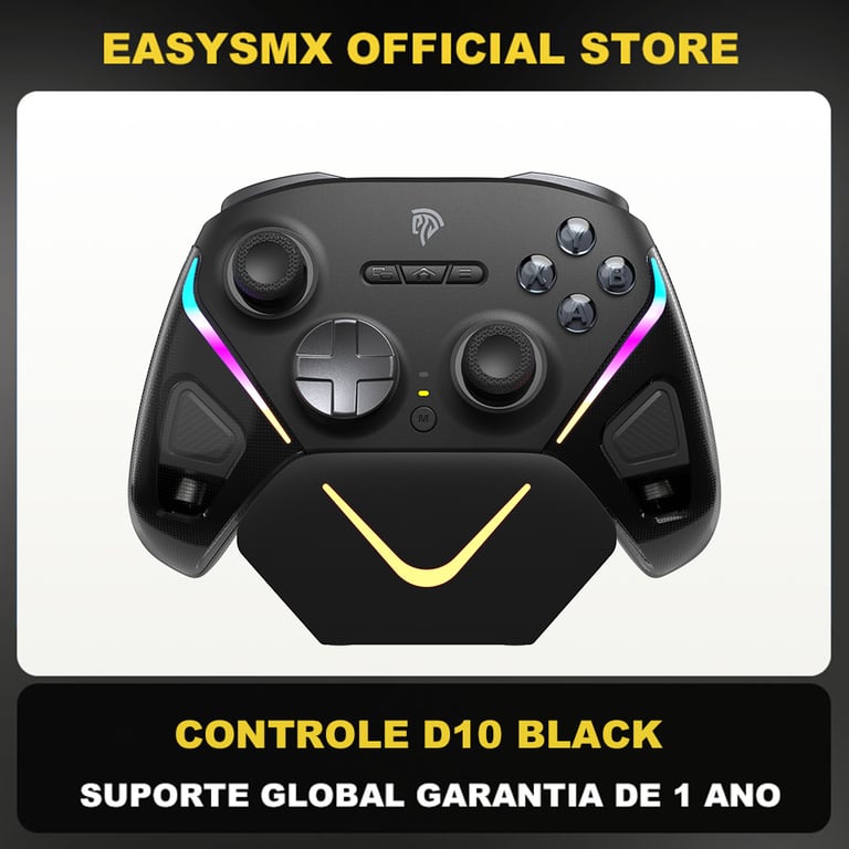 EasySMX D10 Wireless Gamepad with Multi-Platform Compatibility, Precise TMR Sticks, Convenient Charging Dock, Wireless Connectivity, and Ergonomic Design for PC, Switch, Phone, Steam - Enhanced Gaming Experience with Accurate Control and Comfort for Extended Sessions