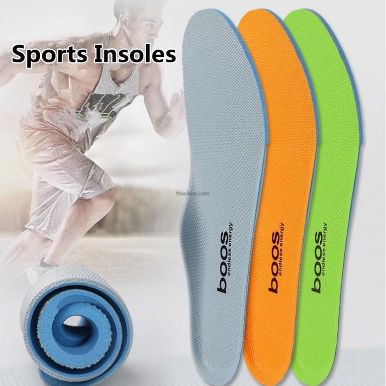 Premium Sports Shock Absorption Insoles for Men and Women - Breathable, Deodorant, and Stretchable Design - Ideal for Running and Sports Activities - Maximum Cushioning and Comfort - Unisex Insoles for Enhanced Performance and Support