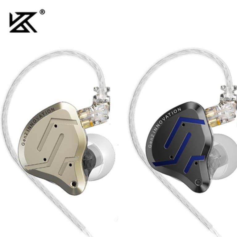 KZ ZSN Pro 2 Hybrid Drive In-Ear Earphones with HIFI Audio, Metal Construction, Noise Cancelling Design, and Sport-Friendly Fit - Balanced Armature and Dynamic Drivers for Rich Sound Quality, Deep Bass, and Crisp Highs - Ideal for Audiophiles and Active Lifestyles