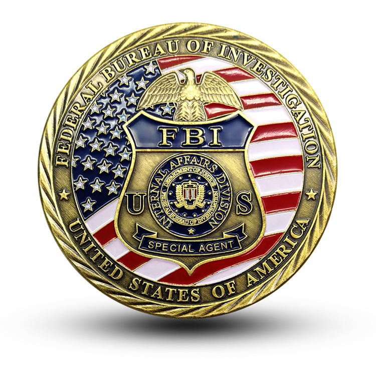 United States FBI Souvenir Gold Plated ST. Micheal Commemorative Challenge Coin Collection - Official Law Enforcement Memorabilia Gift for Collectors, Officers, and History Buffs - Durable Metal Craftsmanship, Eye-Catching Design, Tribute to FBI Heroes, Long-Lasting Keepsake