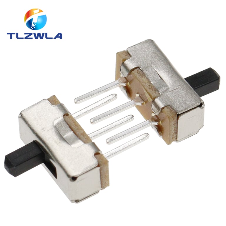 High-Quality SS12D00 Interruptor On-Off Mini Slide Switch with Versatile Handle Lengths and Compact Design - Durable 3-Pin 1P2T 2-Position Toggle Switch for DIY Electronics Projects, Robotics, and Prototyping - Easy to Use for Reliable Functionality and Space-Efficient Integration