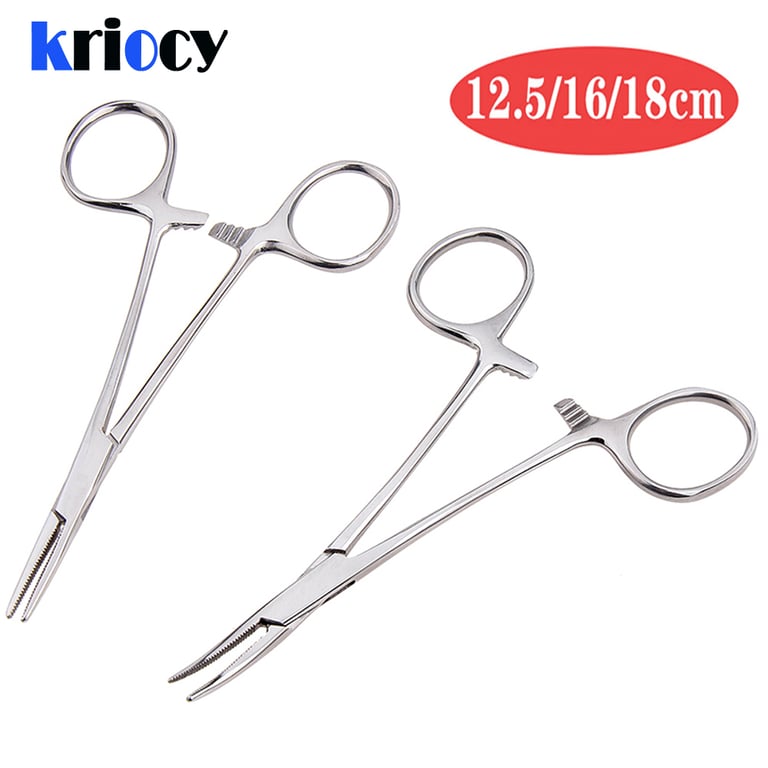 Versatile Multi-Functional Hemostatic Forceps and Pet Hair Clamp with Precision Engineering and Comfortable Grip - Durable Fishing Locking Pliers and Epilation Tool for Professionals and DIY Enthusiasts - Easy-to-Use Curved and Straight Tip Cutter Tool for Various Tasks