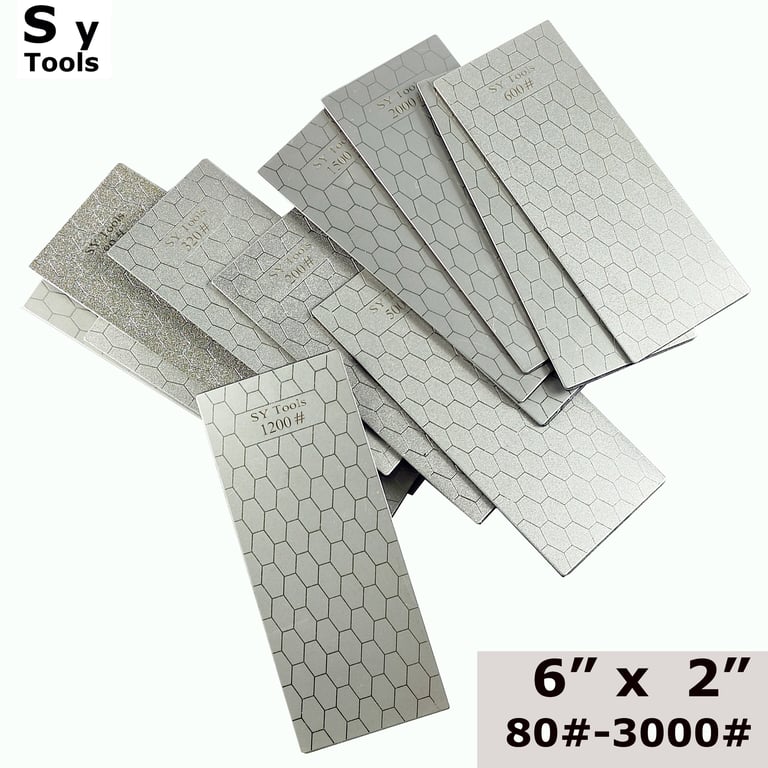 Sy Tools New 80-3000# Professional Diamond Knife Sharpener - Dual Grit Honeycomb Sharpening Stone Plate for Kitchen Knives - Durable and Long-Lasting Tool for Chefs and Enthusiasts - Easy to Use Sharpening Tool for Precise Results and Optimal Performance