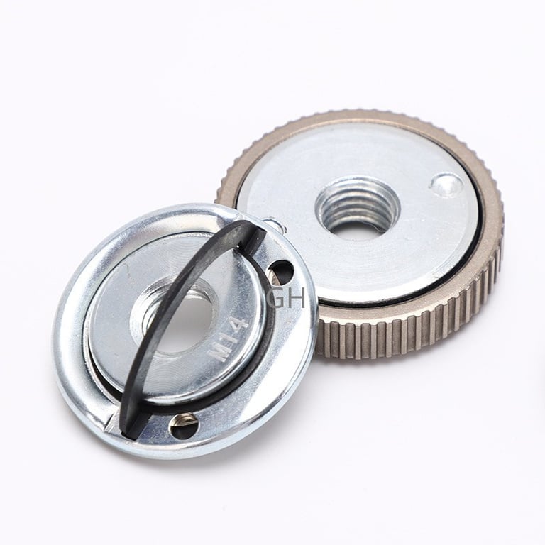 High-Quality M14 Angle Grinder Accessory Set with Self-Locking Pressing Plate, Quick Release Flange Nut, and Clamping Power Chuck - Durable Tools Parts for Precision Cutting, Grinding, and Polishing - 1 Piece Package for Enhanced Safety and Performance in Workshops and Construction Sites