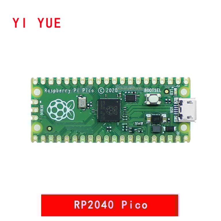 Official Raspberry Pi Pico Board RP2040 with Dual-Core ARM Cortex-M0+ Processor, High-Performance Microcomputers for Efficient Multitasking and Enhanced Performance in Microcontroller Applications, Low-Power Consumption for Energy Efficiency, 264KB Memory Storage for Sophisticated Programs, Compatible with Wide Range of Accessories and Software