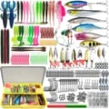 Premium Fishing Lure Kit with 409pcs for Trout, Pike, and Bass - High-Quality Pro Gear in Layered Tackle Box - Comprehensive Set for Anglers - Perfect Gift Choice for Fishing Enthusiasts