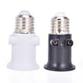 European Plug E27 Bulb Holder Socket with Fireproof PBT Material, AC100-240V Voltage Compatibility, Easy Installation, White and Black Design - Durable Lamp Base for Long-Lasting Use and Secure Connection with Various Bulbs