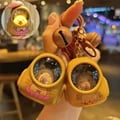 Kapibala Luminous Space Capsule Keychain with Glowing Capybara Inside - Adorable Cartoon Design, Durable PVC Material, Portable Size - Perfect Gift for Friends and Loved Ones, Adds Fun and Magic to Your Belongings