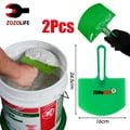 Durable Stainless Steel Curved Bucket Scoop Scraper Spackle Paint Putty Knife - Ergonomic Handle for Easy Maneuverability - Versatile Tool for Construction Tasks - Precision Scraping for Detailed Work - Easy to Clean and Maintain for Professional and DIY Use