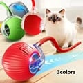 Rechargeable Cat Interactive Ball Toy with Teaser Sensor for Endless Fun and Exercise - USB Rechargeable Smart Pet Electric Toy for Engaging Playtime - Durable and Safe Construction for Health and Happiness - Interactive and Stimulating Rolling Ball Toy for Cats
