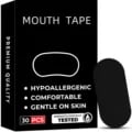 30pcs Mouth Tape for Snoring Prevention and Better Sleep Quality - Hypoallergenic, Latex-Free, Easy to Apply and Remove - Gentle Adhesive, Comfortable and Breathable Material - Convenient for Home and Travel Use - Promotes Restful Night's Sleep and Improved Breathing Patterns