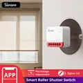 SONOFF MINI-ZBRBS Zigbee Smart Roller Shutter Switch with Local Scene Signal Booster - Compact Design, Easy Integration with eWeLink App, Voice Control Compatible, Transform Your Curtains into Smart Curtains, Enhanced Convenience and Automation for Home Security and Energy Savings