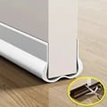Flexible Silicone Door Bottom Sealing Strip for Soundproofing, Weatherproofing, and Energy Efficiency - Cut-to-Fit Draft Stopper Tape for Wind, Dust, and Noise Reduction - Adhesive Weather Strip for Customized Door Gap Seal - Durable and Easy to Install Draft Blocker