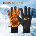 Waterproof Thermal Fleece Lined Motorcycle Gloves with Cold-Proof Design and Secure Fit - Durable Winter Riding Gloves for All-Weather Conditions