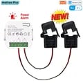 Tuya Smart Energy Clamp Bidirectional Meter with WiFi Connectivity, Buzzer Alarm, Wide Voltage Range, and Data Export Feature for Advanced Energy Monitoring and Cost Management