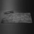 Large and Small Gray Mouse Pad with Overlocked Edges for Precise Mouse Movements, XXL Desk Mat for Gaming, Non-Slip Rubber Base, Versatile Computer Accessory, Durable Fabric, Sleek Gray Design, Protects Desk Surface from Scratches and Spills