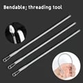 Flexible and Bendable Drawstring Threader Clip - Spring Loaded DIY Sewing Accessory for Pants, Hoodies, and Clothing Items - Versatile Tool for Easy Threading of Elastic Bands and Lace Cords - Durable and Reliable Threader Clip for Efficient Sewing Projects