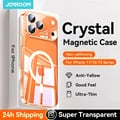 Joyroom Magnetic Case for iPhone 17 Pro Max - Ultra-Thin, Lightweight, Anti-Yellow Transparent Cover, Wireless Charger Compatible, 360-Degree Protection, Precise Cutouts, Responsive Buttons - Premium Slim Profile, Crystal Clear, All-Around Safeguard, Hassle-Free Charging