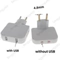 Compact Foldable 3-in-1 EU Power Socket Plug Adapter with KR Plug, AC Outlet, and Electrical Socket - Travel-friendly US to EU Converter for Laptops, Smartphones, Cameras - Protects Devices, Allows Multiple Connections, Reliable Power Supply