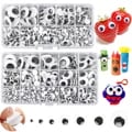Self-Adhesive Googly Wiggle Eyes for Crafts - 100pcs, 200pcs, or 550pcs Pack - Easy to Use, Enhance Creativity - Durable and Safe - Perfect for Scrapbooking, Handmade Toys, Doll Accessories - Various Sizes Available