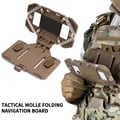 Tactical MOLLE Phone Holder with Folding Navigation Board, Cellphone Hold Gear, and Airsoft Hunting Vest Accessories - Durable and Adjustable Gear for Outdoor Activities and Tactical Missions, Hands-Free Phone Access, Compact Navigation Tool, Enhances Vest Functionality