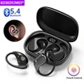 Waterproof Bluetooth 5.4 Ear Hook Headphones with Immersive HiFi Stereo Sound, LED Display, Touch Control, and Long Standby Time - Sweatproof Wireless Earbuds for Workouts and Outdoor Activities