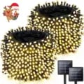 Solar Powered LED Fairy Lights with 8 Lighting Modes, Durable Plastic Construction, and IP65 Waterproof Rating - Energy Efficient Outdoor String Lights for Christmas, Weddings, and Parties
