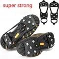 Snow Gripper Spikes with 8 Teeth for Superior Traction in Winter Activities - Durable Crampons for Hiking, Mountain Climbing - Easy Slip-On Design, Adjustable Fit for Various Shoe Sizes - Portable and Compact Anti-Slip Shoe Covers for Outdoor Adventures