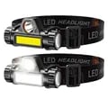 Waterproof Rechargeable COB LED Headlamp with Adjustable Beam Angle and Multiple Lighting Modes for Fishing, Hands-Free Operation, USB Charging - Durable and Versatile Outdoor Lighting Solution