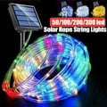 Energy Efficient Outdoor Solar Tube Rope LED Lights with Weatherproof Design and Automatic On/Off Function - Bright Fairy String Lights for Gardens, Patios, and Events - Multiple Length Options Available (32m, 22m, 12m, 7m) - Easy Installation and Durable Construction for Long-Lasting Performance