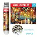 150pcs Test Tube Puzzle - Charming Rainy Day Scene - Mini Travel Gift for Christmas & New Year - High-Quality Materials - Compact Size - Beautiful Parisian Illustration - Moderate Difficulty - Ideal for Puzzle Enthusiasts of All Ages