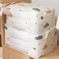 Large Capacity Quilt Clothes Storage Bag Set - Moisture and Dust Proof Organizer with Multiple Sorting Bags for Duvets, Blankets, Bedding, Pillows - Quality Construction with Strong Handles for Versatile Household Storage Solutions