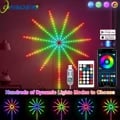 Vibrant RGBIC Firework Strip Lights with Bluetooth APP Control, Sync Music Mode, and USB 5V Power Supply - Bedroom Decor Dream Light for Customized Illumination and Atmosphere Creation