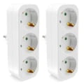 European Standard Adapter with 3 Outlets for Multiple Device Connection, Expansion Power Socket for Home and Office Use, 2Pin Plug Extension for Secure Connection, AC Converter Adaptor for Reliable Power Supply - Compact and Lightweight Design, Ideal for Travel and Convenience