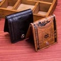 Premium Leather Men's Wallet with 100 US Dollar Pattern, Hasp Closure, Multiple Card Slots, Coin Pocket, and Zipper Compartment - Stylish and Compact Accessory for Everyday Use and Special Occasions, Secure and Durable Design