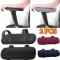 2PCS Soft Armrest Cushion Set with Removable Washable Covers - Universal Fit Arm Support for Office and Home Chairs, PP Sponge Foam Material, Adjustable Straps for Easy Installation, Durable and Long-Lasting Elbow Cushions to Reduce Pressure and Enhance Comfort