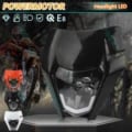 Universal Fit LED Motorcycle Headlight for KTM Bikes - Bright & Durable Enduro Supermoto Dirt Bike Headlamp for Enhanced Safety and Visibility - Easy Installation Plug-and-Play Design - High-Intensity LED Bulbs for Clear Beam - Rugged Construction for Off-Road Use
