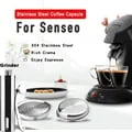 Icafilas Reusable Stainless Steel Coffee Capsule for Senseo Maker - Eco-Friendly Refillable Pod for Grinding Your Own Beans, Easy to Clean and Reuse - High-Quality Construction for Durable and Long-Lasting Use, Sustainable Alternative to Single-Use Pods