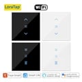 LoraTap Tuya Smart Life WiFi Curtains Blinds Switch Roller Shutters Motor Switch with Voice Control Compatibility for Google Home and Alexa, WiFi Connectivity, Backlight Style Design, Easy Installation, and Multiple Control Options