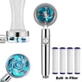 360 Degrees Rotation Turbo Fan Shower Head with Water Saving Spray and Adjustable Filters - Eco-Friendly Bathroom Accessory for Customizable Spa-like Shower Experience