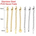 10pcs PVD Stainless Steel Extended Chains with Lobster Clasps for DIY Jewelry Making - Durable and Adjustable Necklace Bracelet Anklet Extender Chains - Versatile and Easy to Use Supplies for Customizing Jewelry Designs
