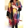 Luxurious Imitation Cashmere Lattice Scarf - Stylish & Warm Wrap for Autumn and Winter - Versatile Design for Women - Trendy Gift Idea - Soft & Cozy Shawl with Thick Insulation - Fashionable and Practical Accessory for Cold Weather