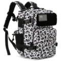 25L Tactical Backpack with MOLLE System, Dual Cup Holders, and Hydration Bladder Sleeve - Water-Resistant Daypack for Hiking, Camping, Traveling - Padded Shoulder Straps and Adjustable Waist Belt for Comfort - High-Visibility Reflective Strip for Safety in Low-Light Conditions