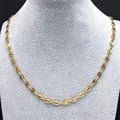 Luxurious Gold Stainless Steel Coffee Beans Link Chain Necklace for Men and Women - Fashionable Hip Hop Style Jewelry, Durable and Tarnish-Resistant, Statement Piece for Versatile Styling, Perfect Unisex Gift for Any Occasion - Sleek and Modern Accessory for Casual or Formal Wear